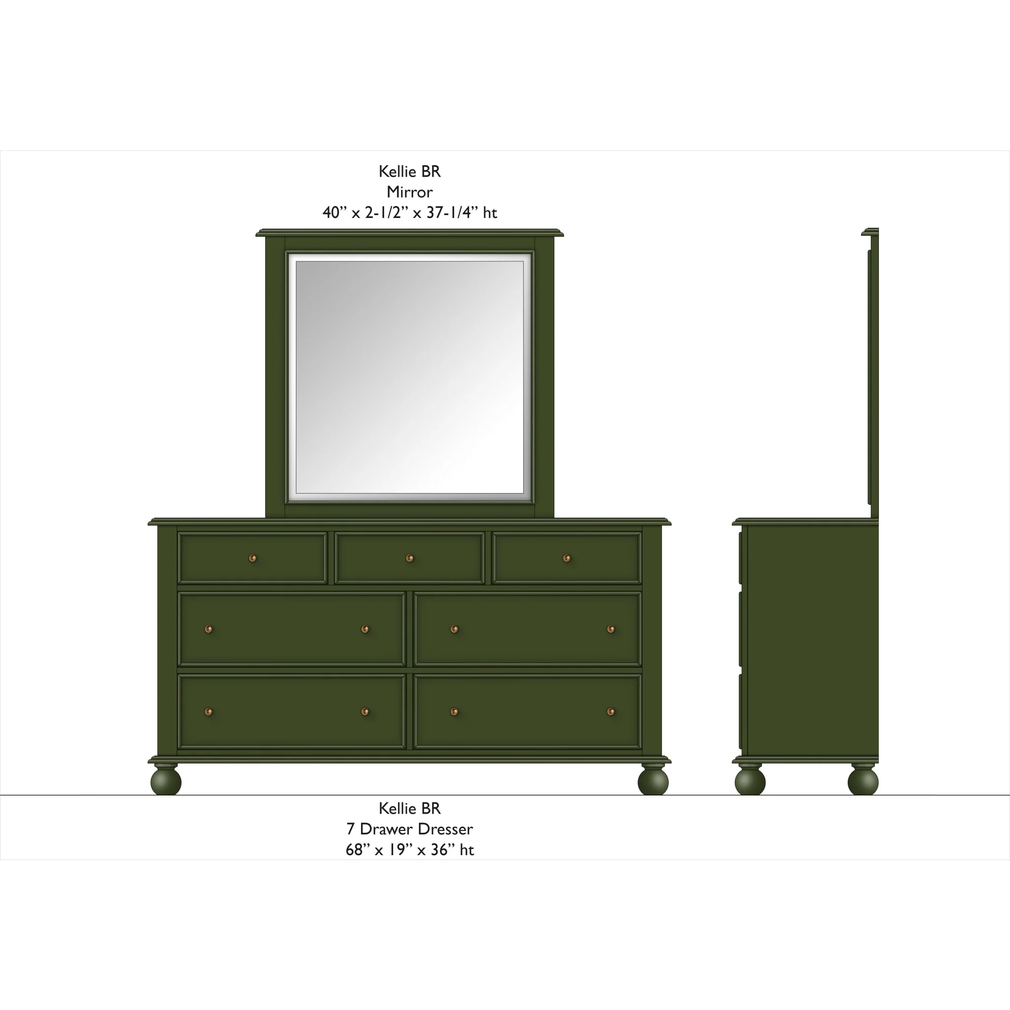 Kellie 7-Dwr Dresser - Juniper - Image 2